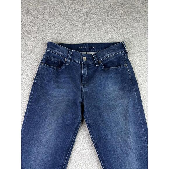 Mott & Bow Boyfriend Jeans Women's Size 25x30 Blue Denim Straight - Picture 2 of 13